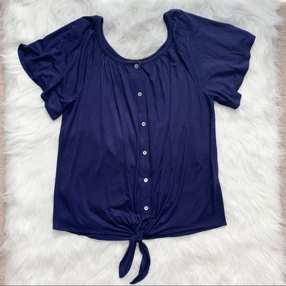 NWT Button Down Front Tie Top